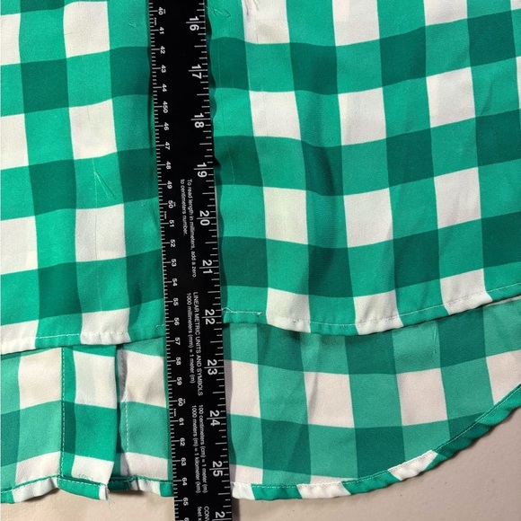 Banana Republic Teal and White Plaid Top - Picture 6 of 12